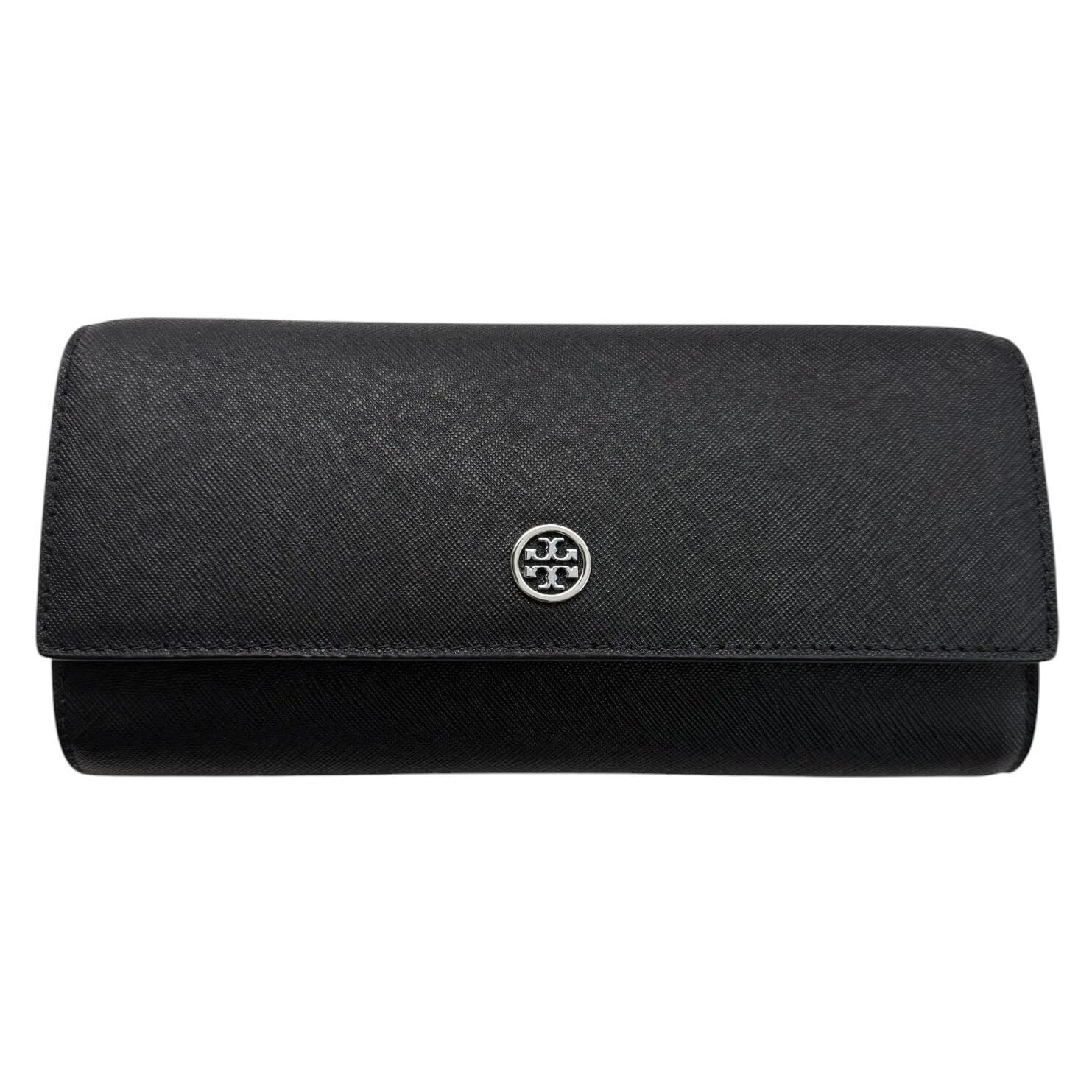 6980 Emerson Wallet On A Chain Crossgrain Leather, Black